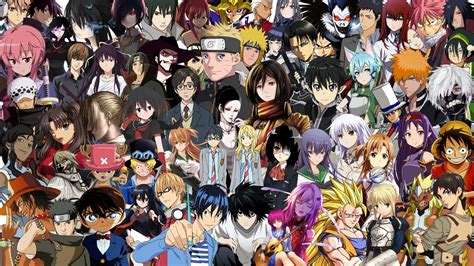 Anime Waifu Characters Collage Black Aesthetic