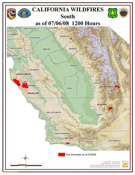 Map Of Current Fires In Southern California Printable Maps