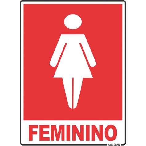 placa sinalização banheiro feminino pvc 15x20cm grespan r 35 00 em mercado livre