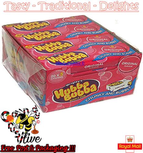 Wrigleys Hubba Bubba Bubble Gum Original 7g Pack Of 20 5 Piece Per