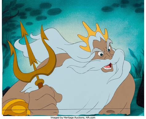 The Little Mermaid King Triton Production Cel Walt Disney Lot