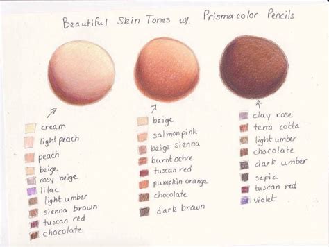 Skin Tones Color Pencil Art Colors For Skin Tone Colorful Drawings