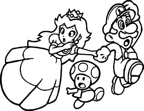 Super mario bros to colour. Super Mario Toad Coloring Pages at GetColorings.com | Free ...