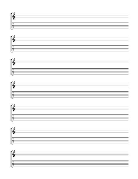 Blank Banjo Tab And Notation Banjo Tabs