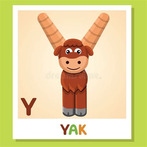 Alfabeto Animal Con Los Yacs Ilustración Del Vector Ilustración De
