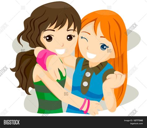 Girlfriends Vector Vector And Photo Free Trial Bigstock