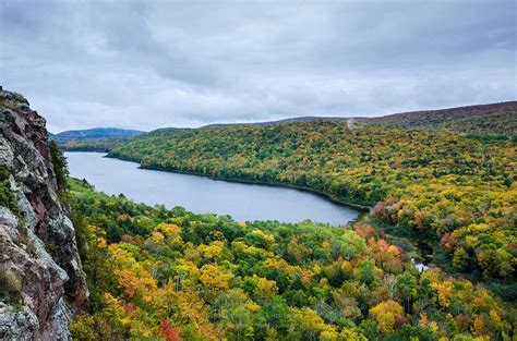 Autumn At Lake Of The Clouds Porcupine Mountains Western Up Of