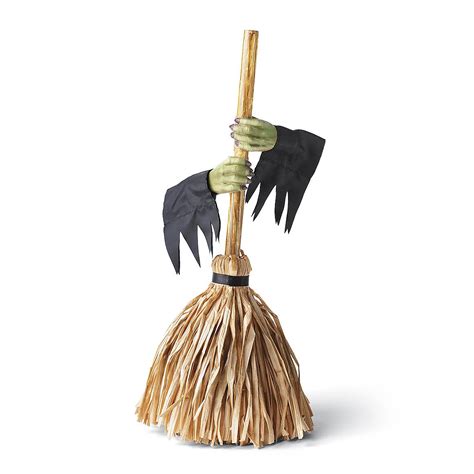 Tabletop Motorized Dancing Witchs Broom The Green Head