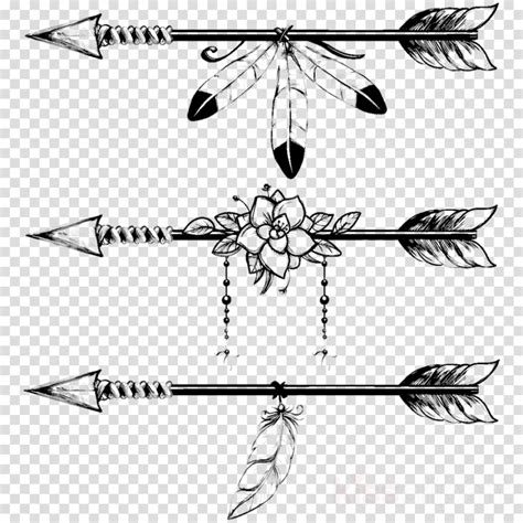 Download High Quality Arrow Clipart Black And White Feathered