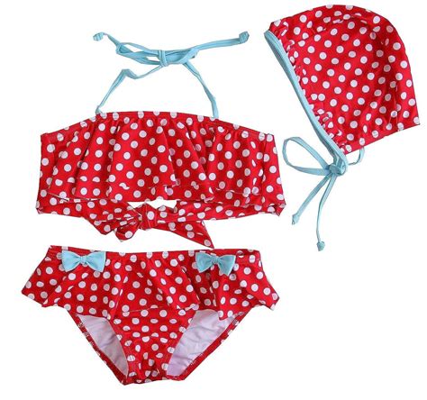 New Girls Large 5t Red Polka Dot Swim Suit Ranking Top11