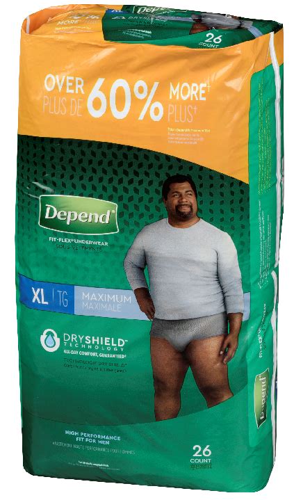 Depend Fit Flex Incontinence Underwear For Men Maximum Absorbency Xl In