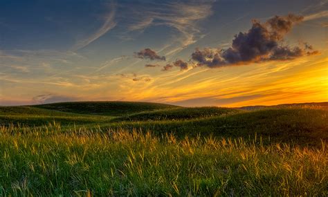 Prairie Sunset Sand Hills Nebraska Fine Landscape And
