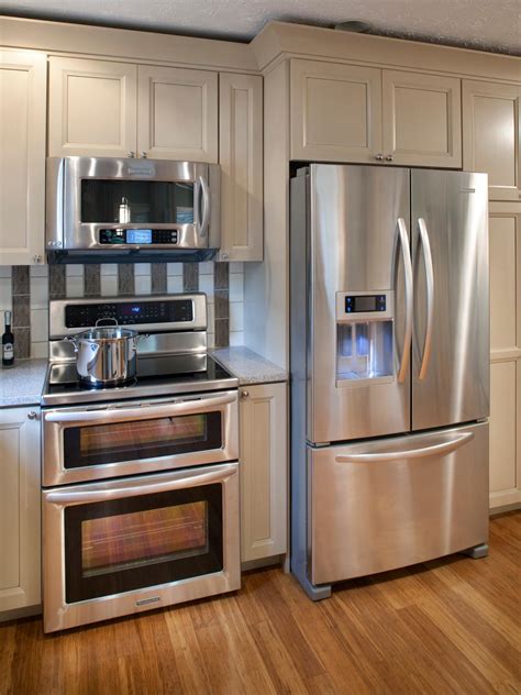 The kitchen cabinet was a term used by political opponents of u.s. Neutral Kitchen Cabinets With Stainless Steel Refrigerator | HGTV