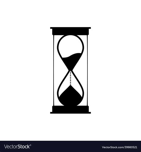 An Hourglass Of A Simple Shape In Black Royalty Free Vector