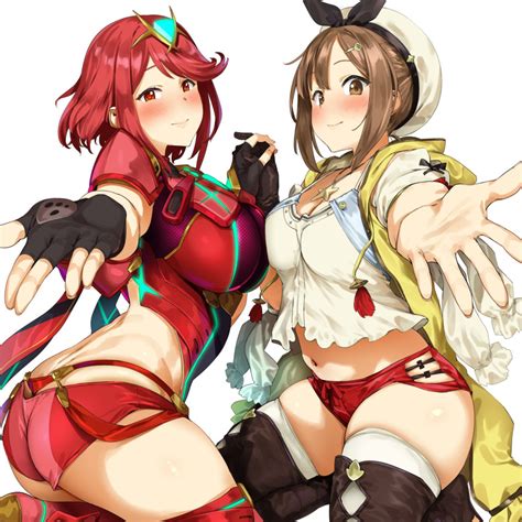 Rule 34 2girls Ass Atelier Series Atelier Ryza Breasts Crossover