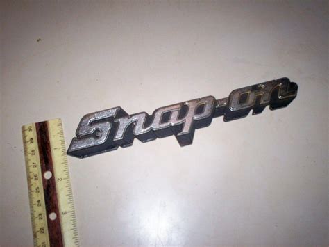Snap On Tools Logo Emblem Nameplate For Toolbox 7 34 Long 1849355721