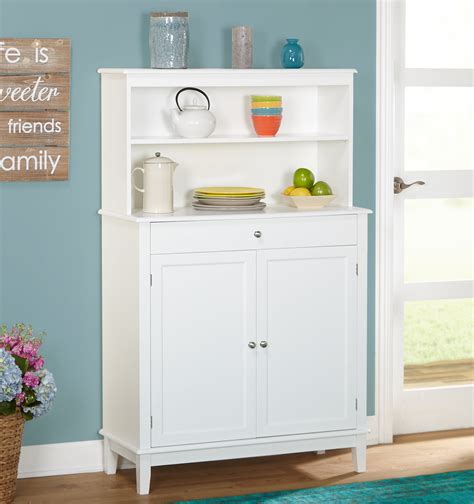 Simple Living Farmhouse Buffet And Hutch White