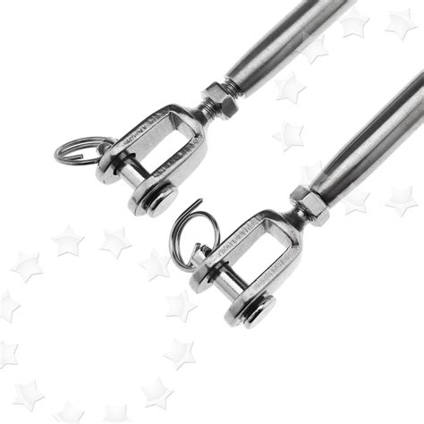 Pair Of 5mm Jaw Turnbuckle Stainless Steel Closed Body Turnbuckle
