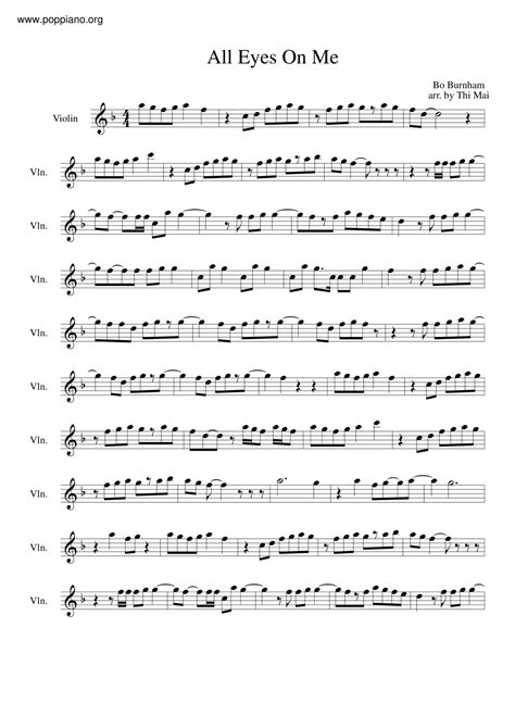 Bo Burnham-All Eyes On Me 小提琴譜pdf-香港流行鋼琴協會琴譜下載 ★