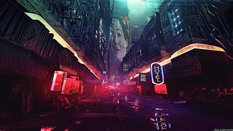 Hd Wallpaper Artwork Blade Runner Concept Art Cyber Cyberpunk