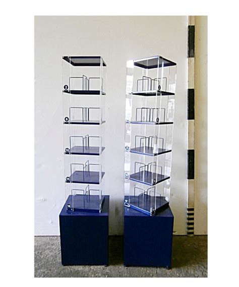 3900105 Perspex Shop Display Cabinet H 169cm X 40 X 40 X 2off