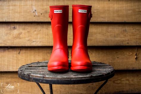 These Red Hunters Wellies Were The Brides Shoes During Her Couples