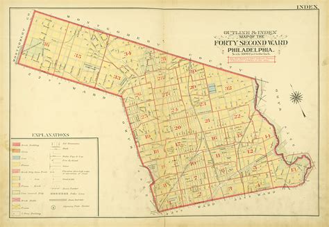 Atlas Of The City Of Philadelphia 42nd Ward Map Index Digital