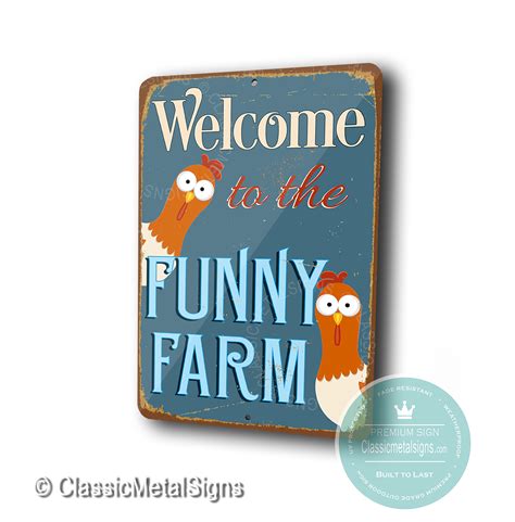 Welcome To The Funny Farm Sign Chicken Coop Signs Coop Decor