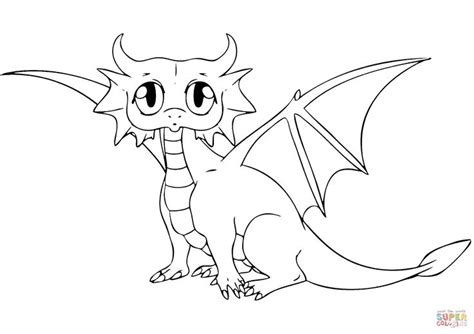 Cute Dragon Coloring Page From Dragon Category Select From