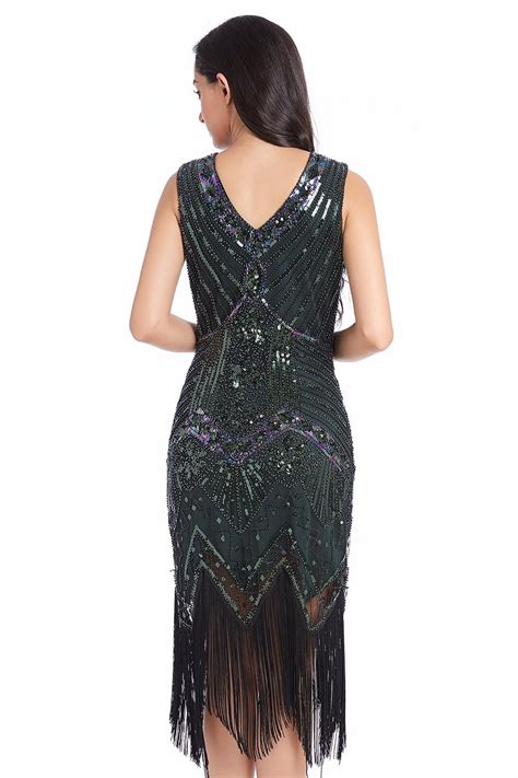 1920s great gatsby charleston party costume sequin tassel flapper dress gangster ladies new