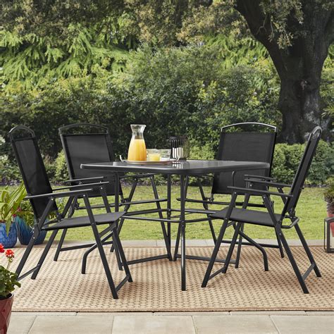 Dining Sets Patio Lawn And Garden Mainstay Black Albany Lane 6 Piece