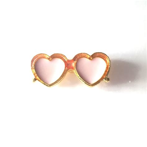 Pins Lunette Coeur 24x11mm Clous Pierres à Coudre Et Pins Creavea