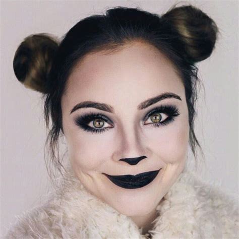 pin by kenzie rhoten on halloween bear makeup panda makeup cute halloween makeup