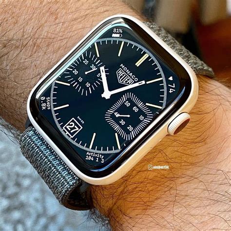 Heuer Monaco Face On Apple Watch Series 5 Follow Us For More