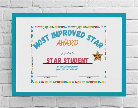 Editable School Certificates Superstar Awards Class Awards Most