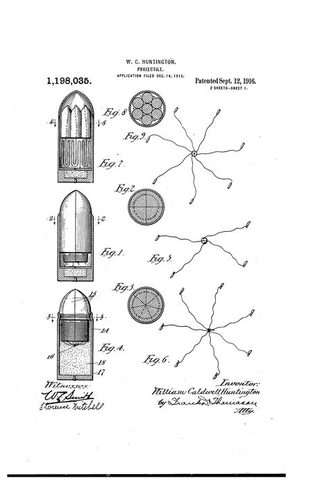 Patent US1198035 - Projectile. - Google Patents