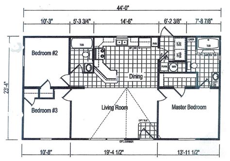 Zaf Homes Single Wide 14x70 Mobile Home Floor Plan Marshfield Mobile