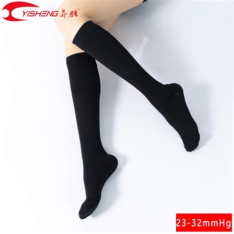 Yisheng Medical Closed Toe Knee High Compression Socks 23 32mmhg Women Men Calf Support Varicose