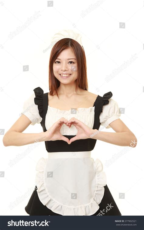 Young Japanese Woman Wearing French Maid Stock Photo 277902521
