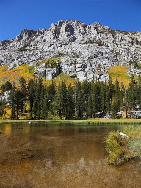 Lake In The Mountains With Grassy Banks Stock Photo Image Of Solitude