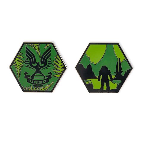 Unsc Logo And Master Chief Pin Badge Set At Mighty Ape Australia
