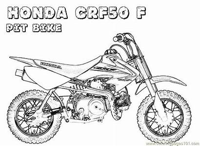 Coloring Bike Pages Honda Bikes Dirt Printable