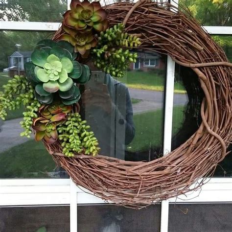 8 bundles artificial lavender flowers outdoor fake flowers for decoration uv resistant no fade faux plastic plants garden porch window box décor (yellow) 4.3 out of 5 stars 3,239 $10.99 $ 10. Succulent wreath using faux floral picks from Hobby Lobby ...