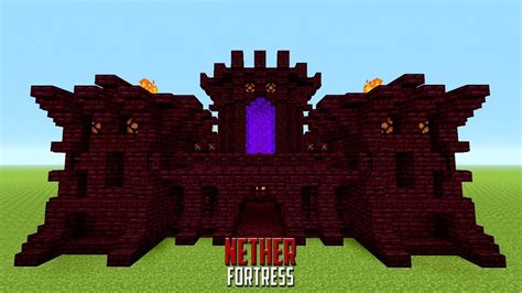 Minecraft How To Build A Small Castle Tutorial Nether Castle Fort