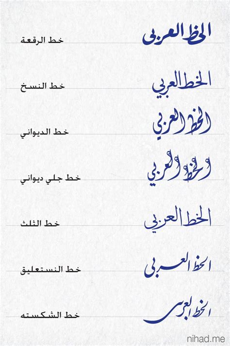 اسماء الخطوط العربية