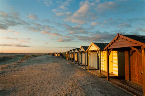 Wooden Beach Hut At Sunset Stock Photo Download Image Now