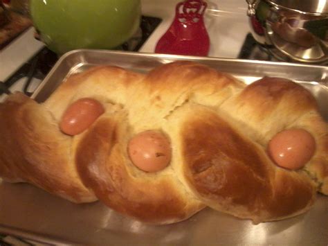 For her it held all the symbolism of faith. Food Served: Sicilian-Italian Easter Egg Bread