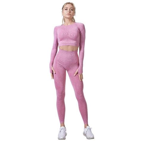 women vital seamless yoga set gym clothing fitness leggings cropped shirts sport suit running