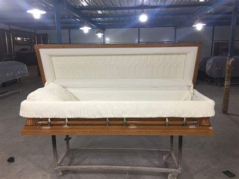 Lincoln Oak Full Couch Funeral Casket Glass Casket