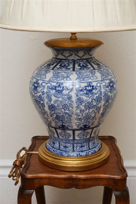 Blue And White Ginger Jar Lamp By Mario Buatta At 1stdibs